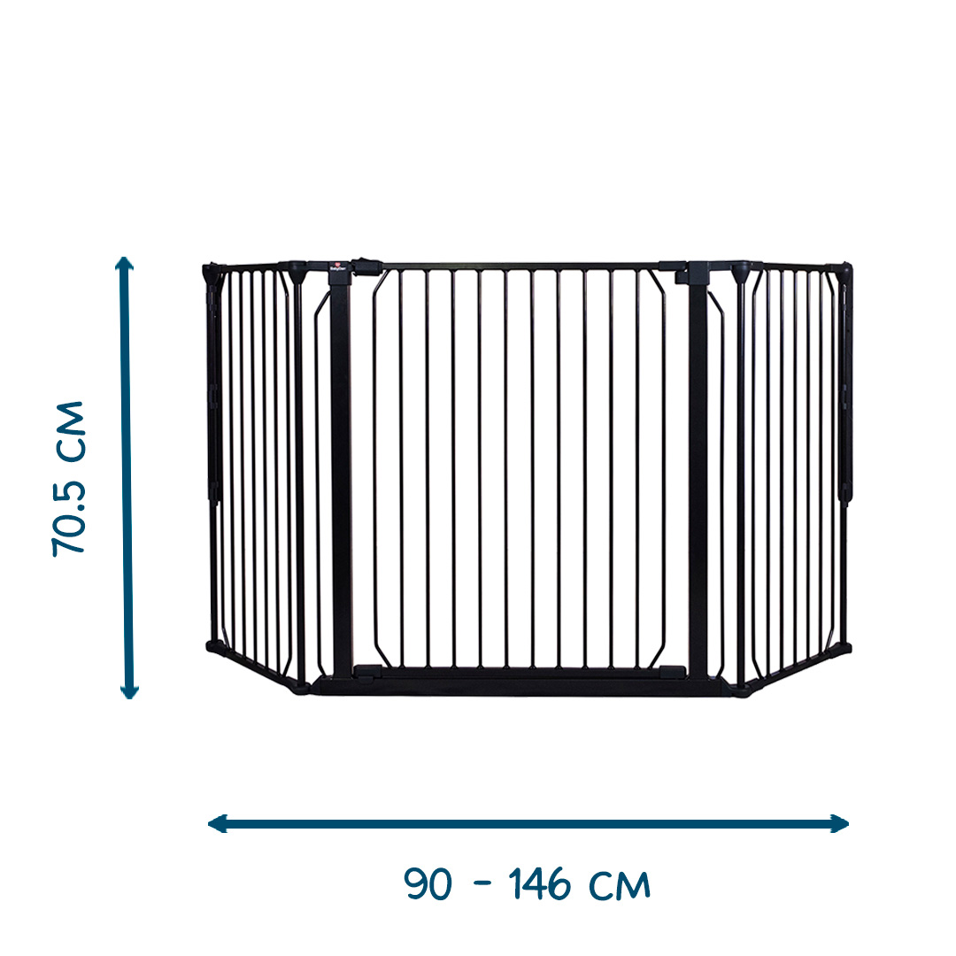 Baby Dan Univerzální prostorová zábrana BabyDan Carl Wide, černá" "Barva:černé|Druh zábrany:prostorové zábrany|Materiál:kovové|Výrobce:BabyDan|