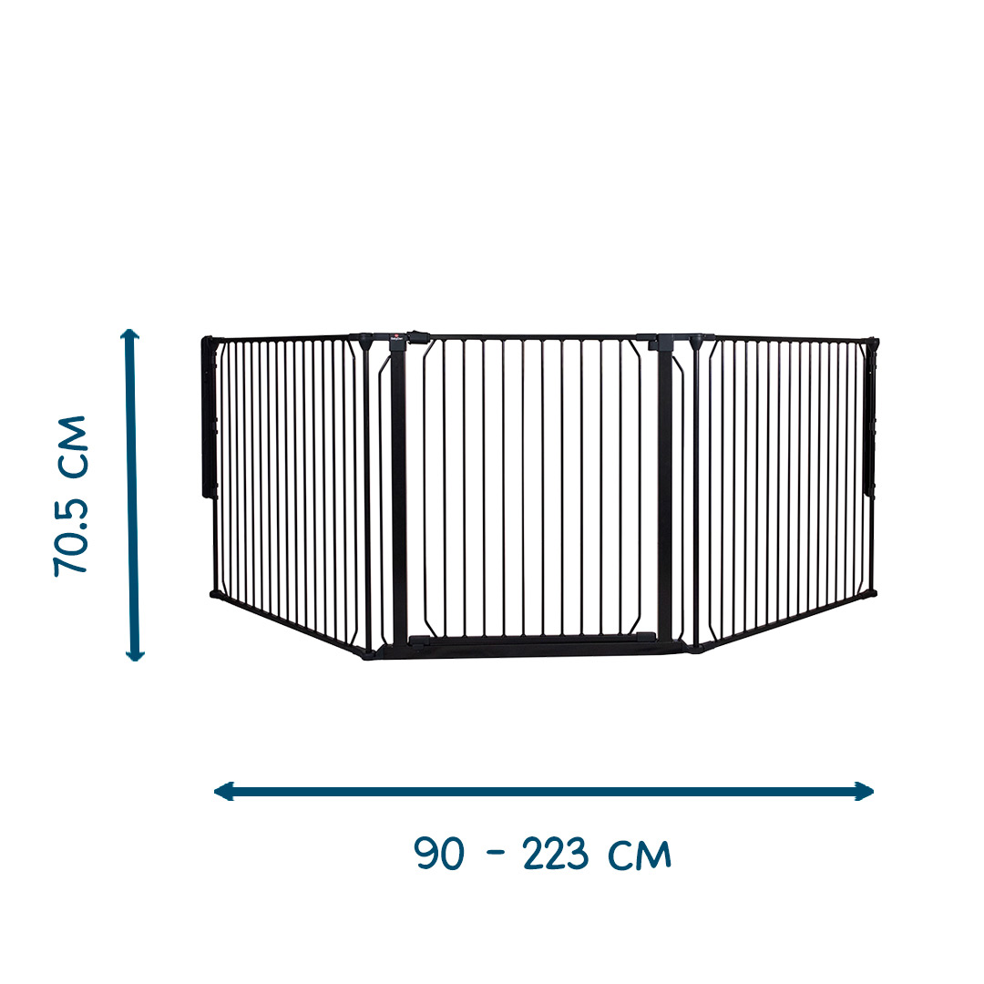 Baby Dan Univerzální prostorová zábrana BabyDan Carl X Wide, černá" "Barva:černé|Druh zábrany:prostorové zábrany|Materiál:kovové|Výrobce:BabyDan|