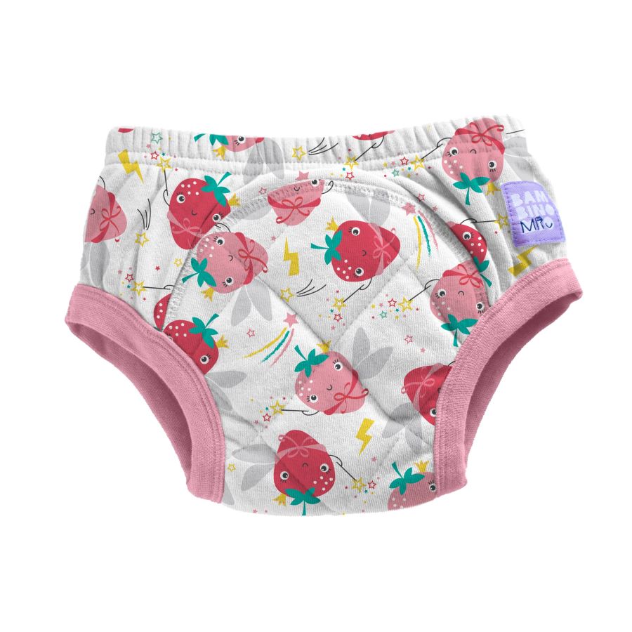 Bambino Mio Bambino Mio učící plenky 2-3 roky 3 balení, super strawberry" "Barva:růžové|Druh:učící|Hmotnost dítěte:13-15 kg|Materiál:bavlněné / polyesterové|Počet kusů:3|Typ:kalhotkové|Výrobce:Bambino Mio|Zapínání:natahovací|Značka:Bambino Mio|