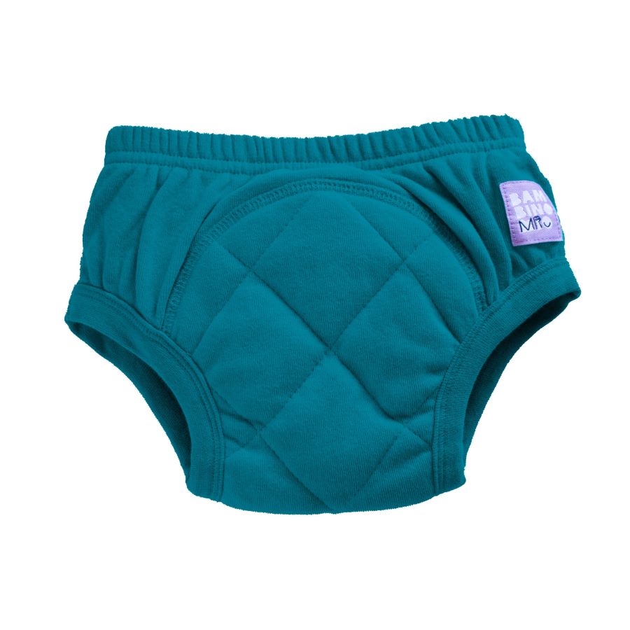 Bambino Mio Bambino Mio učící plenky 2-3 roky 3 balení, Teal" "Barva:modrozelené|Druh:učící|Hmotnost dítěte:13-15 kg|Materiál:bavlněné / polyesterové|Počet kusů:3|Typ:kalhotkové|Výrobce:Bambino Mio|Zapínání:natahovací|Značka:Bambino Mio|