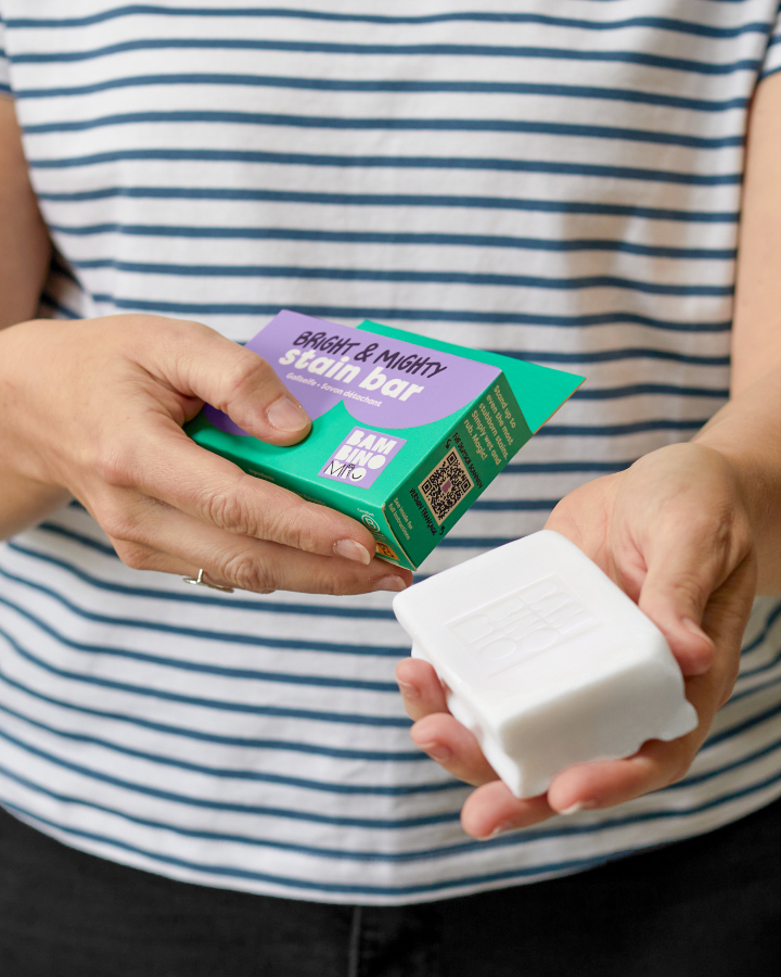 Bambino Mio Bambino Mio Bright and Mighty mýdlo na skvrny" "Druh:mýdla|Hmotnost:0,18 kg|Požadované vlastnosti:na barevné prádlo|Výrobce:Bambino Mio|Značka:Bambino Mio|