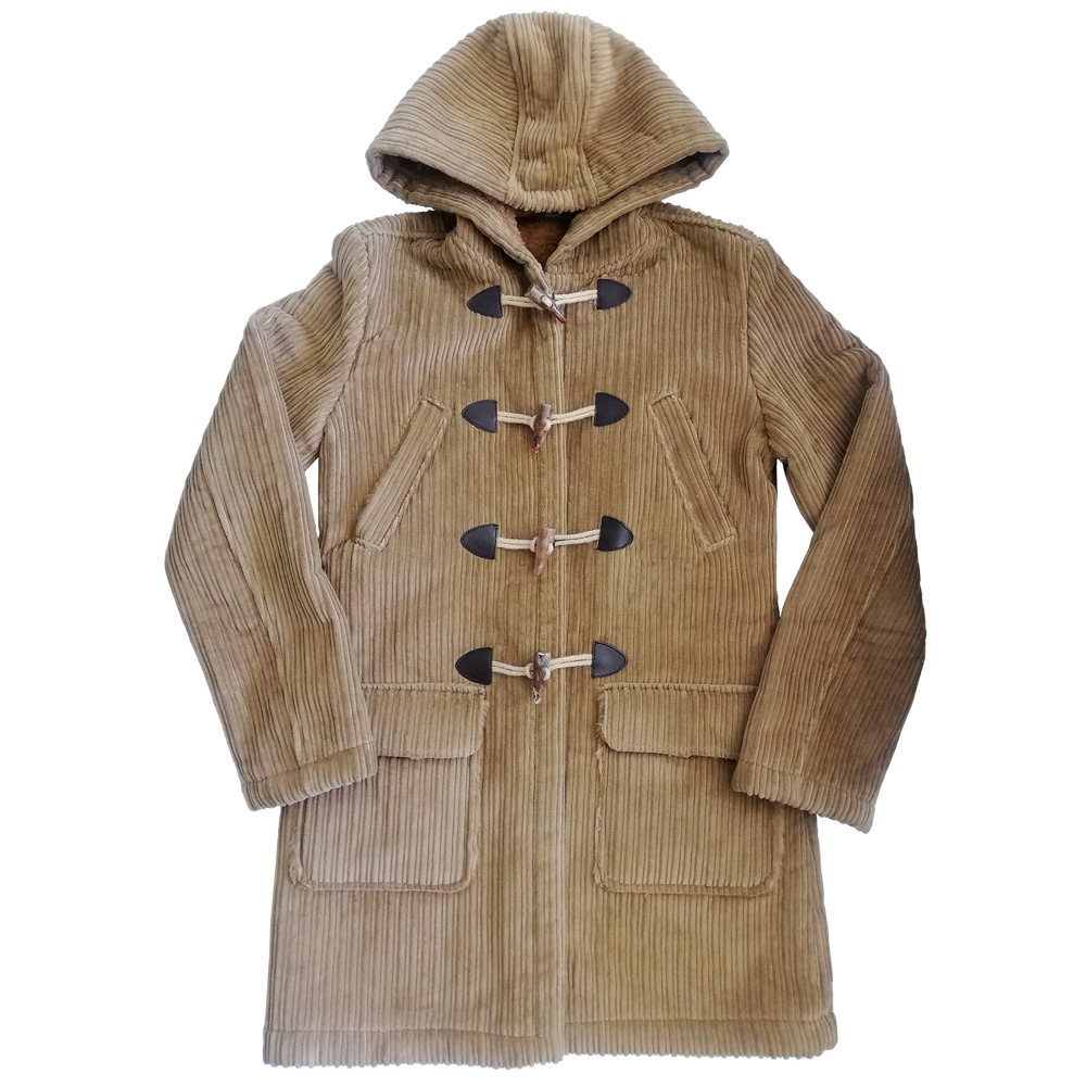 Wit Boy Dámský manšestrový kabát s kapucí a kožíškem béžový" "Velikost:XL|