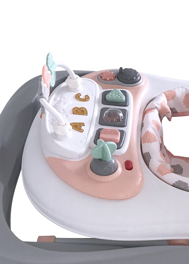 Inglesina Babydan Baby Walker skládací dětské chodítko, s hracím pultíkem, růžové" "Barva:šedé|Materiál:plastové|Nosnost:12 kg|Požadované vlastnosti:Nastavitelné|Určení:pro kluky i holky|Věk od:6 měsíců|Výrobce:BabyDan|