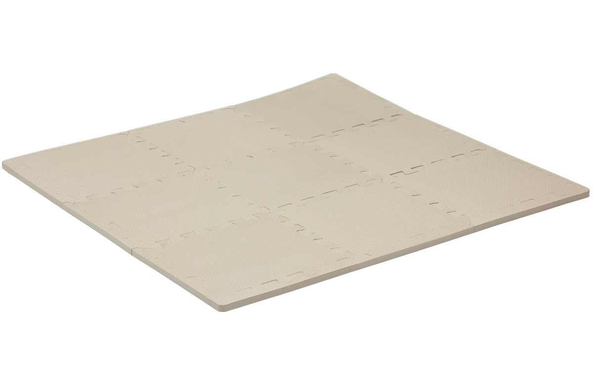 Rialto Baby Hrací podložka puzzle s okrajem Light Beige 92x92 cm" "Barva:béžové|Počet kusů:9|Značka:Rialto Baby|