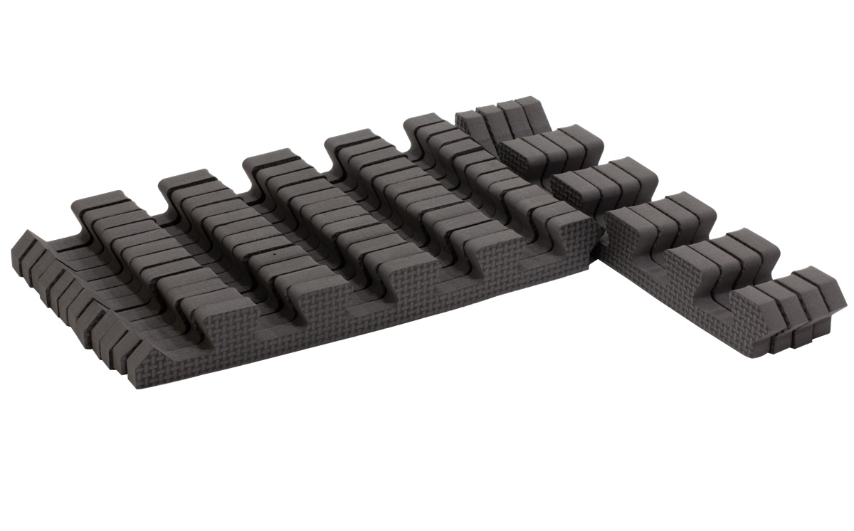 Rialto Baby Sada šedých okrajů pro pěnové puzzle 120x120cm" "Barva:hnědé|Počet kusů:16|Značka:Rialto Baby|