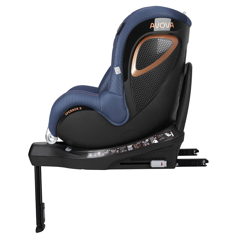 AVOVA AVOVA Sperber X 2026 Mountain Blue 40–105 cm" "Barva:modré|Hmotnost sedačky:12 kg|Odpovídá normě:ECE R129 i-Size|Orientace:univerzální|Požadované vlastnosti:ochrana proti bočnímu nárazu|Výrobce:Avova|Zabezpečení dítěte:pětibodový pás|Značka:Avova|