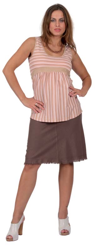Těhotenská sukně Rialto Sanem sv. hnědá 01246 Dámská velikost: 36