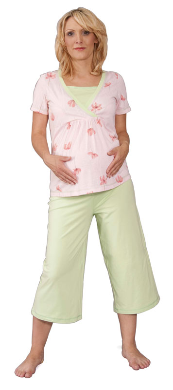 Těhotenské a kojící pyžamo 3/4 Rialto Fleurus 0334 Dámská velikost: 36