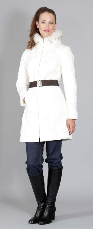 Dámský kabát Rialto Huet bílý 0365 Dámská velikost: 40
