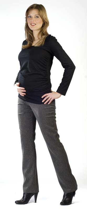 Těhotenské tričko Rialto Roupy - černé 0156 Dámská velikost: 36