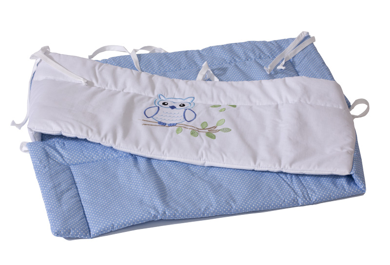 Szeko Mantinel do postýlky sovička modrý puntík" "Druh:mantinely|
