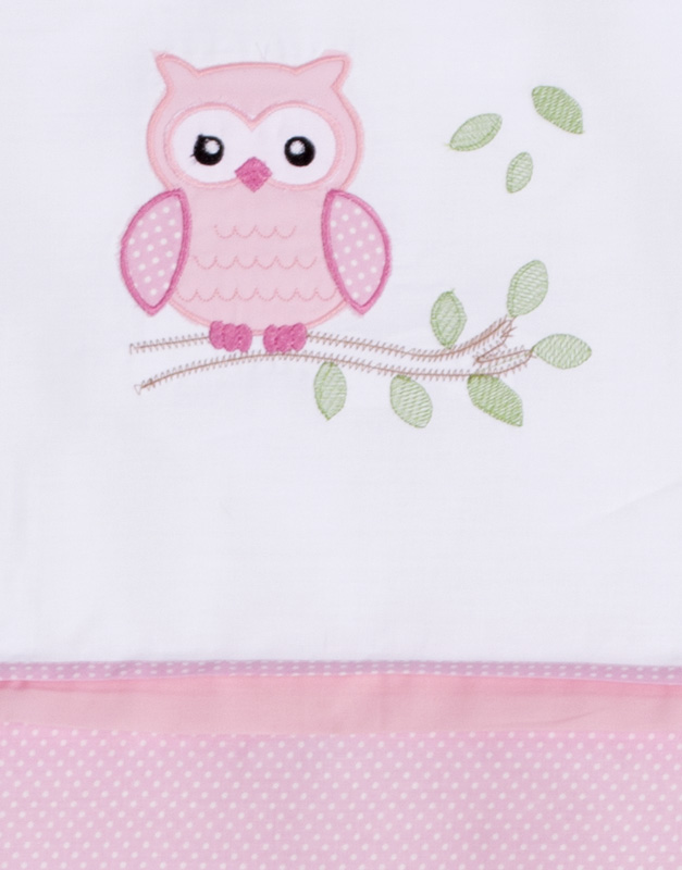 Szeko Povlečení pro postýlku sovička růžový puntík" "Druh:Dětské povlečení|