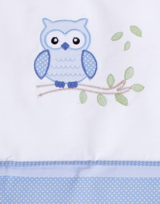 Szeko Povlečení pro postýlku sovička modrý puntík" "Druh:Dětské povlečení|