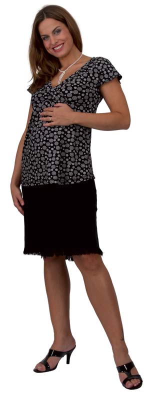Těhotenská sukně Rialto Sanem černá 01245 Dámská velikost: 36