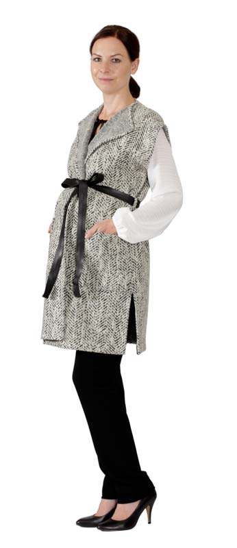 Těhotenská, dámská vesta Rialto Flavy šedobéžový melír 0499 Dámská velikost: 42