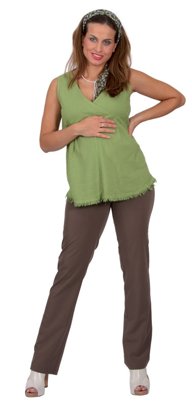 Těhotenské kalhoty Rialto Inchy hnědé 0189 Dámská velikost: 36