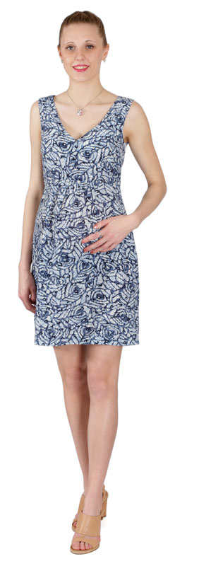 Těhotenské šaty Rialto Loker modrá batika 0256 Dámská velikost: 42