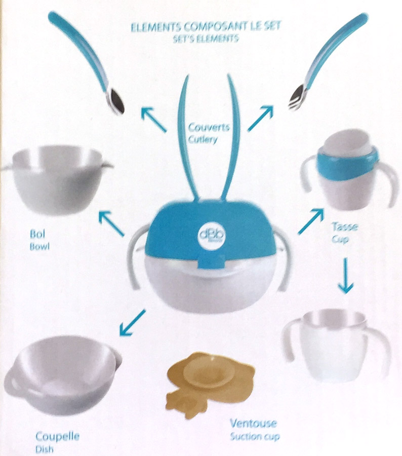 dBb Remond dBb Cestovní jídelní souprava zajíc" "Barva:tyrkysová|