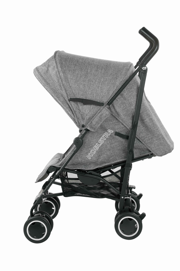 Koelstra Koelstra Golfový kočárek Simba T4 2026 Grey Melange" "Barva:jeansové|Brzda:ano|Délka rozloženého kočárku:76|Délka složeného kočárku:106|Hmotnost:7,2|Odpružení:ano|Počet kol:osmikolový|Průměr předních kol:15,2|Průměr zadních kol:15,2|Šířka rozlože