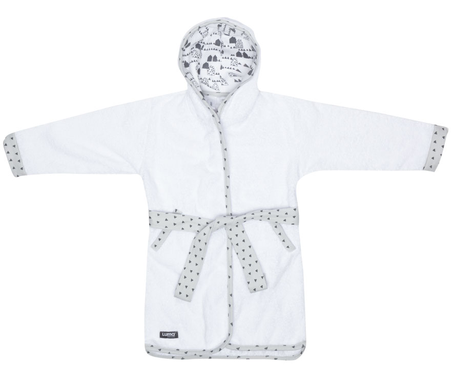 LUMA Župánek Luma - Little Houses" "Barva:bílé|Druh:župan|Kategorie:Dětské doplňky|Vzor:Little Houses|