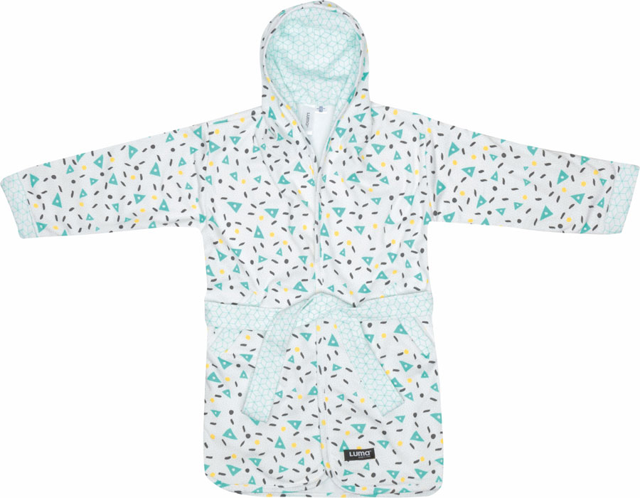 LUMA Župánek Luma - Shapes Mint" "Barva:Mentolová|Druh:župan|Kategorie:Dětské doplňky|Vzor:Shapes Mint|