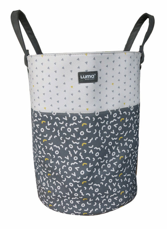 LUMA Koš na hračky střední Luma Memphis Grey" "Hloubka boxu:26|Šířka boxu:26|Výška boxu:30|Vzor:Memphis grey|
