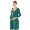 Těhotenské a kojící šaty Rialto Lovdaun zelená 0443 (Dámská velikost 40)