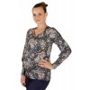 Těhotenské tričko Rialto Remon modrá + květ 0235 (Dámská velikost 36)