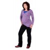 Těhotenské a kojicí tričko Rialto Diren růžovomodrý proužek 0380 (Dámská velikost 36)