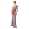 Těhotenské a kojící šaty Rialto Lonchette růžový puntík 0257 (Dámská velikost 36)