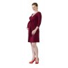 Těhotenské a kojící šaty Rialto Laffaux bordó 0520 (Dámská velikost 36)