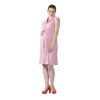 Těhotenské a kojící šaty Rialto Leme růžový proužek 0392 (Dámská velikost 36)