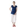 Těhotenské tričko Rialto Piana tmavě modrá s květy 4106 (Dámská velikost 36)