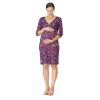 Těhotenské a kojící šaty Rialto Diva fialová kolečka 0535 (Dámská velikost 36)
