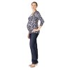Těhotenské a kojicí tričko Rialto Darle modrošedý vzor 0536 (Dámská velikost 36)