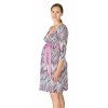 Těhotenské a kojící šaty Rialto Laffaux růžovomentolové 0529 (Dámská velikost 36)