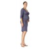 Těhotenské a kojící šaty Rialto Diva tmavě modrá s kvítky 0526 (Dámská velikost 36)