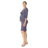 Těhotenské a kojící šaty Rialto Diva tmavě modrá s kvítky 0526 (Dámská velikost 36)