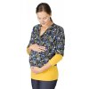Těhotenské tričko Rialto River modrozelené listy 0523 (Dámská velikost 36)