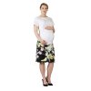 Těhotenská sukně Rialto Braine květy na černé 0550