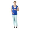 Těhotenské a kojící tričko Rialto Dery kobalt modrá 0442 (Dámská velikost 36)