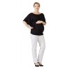 Těhotenské kalhoty Rialto Steiny bílá s proužkem 3956 (Dámská velikost 36)