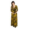 Těhotenské a kojící šaty Rialto Lonffaux černožluté 0616 (Dámská velikost 36)