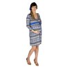 Těhotenské a kojící šaty Rialto Laffaux modrohnědý vzor 0612 (Dámská velikost 36)