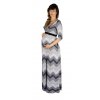 Těhotenské a kojící šaty Rialto Lonffaux šedobéžové 0605 (Dámská velikost 36)