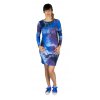 Těhotenské šaty Rialto LArottie, modrá batika 0572 (Dámská velikost 34)