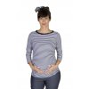Těhotenské bavlněné tričko Rialto Rottie modrý pruh 0587 (Dámská velikost 36)