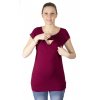 kojící a Těhotenské tričko Rialto Denisa, bordó 0520 (Dámská velikost 36)