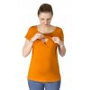 kojící a Těhotenské tričko z modalu Rialto Delies, oranžová 0639 (Dámská velikost 36)