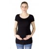 kojící a Těhotenské tričko z bambusové viskózy Rialto Delies, černé 0552 (Dámská velikost 36)